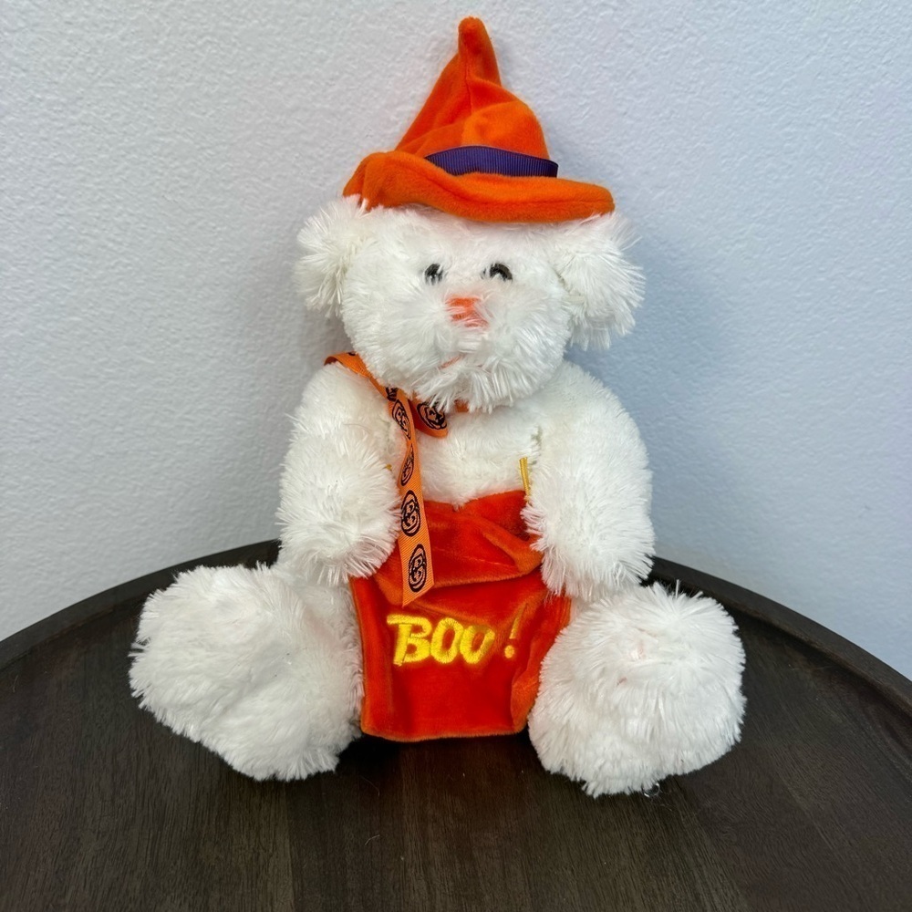 Animal Adventure Bear Halloween Treat Bag Pointy Hat Ribbon Plush Animal Toy